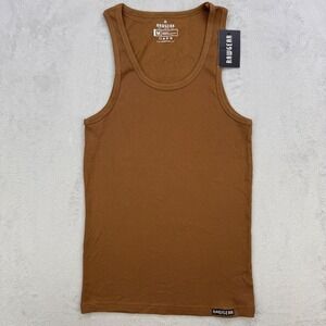 RAWGEAR Shirt Mens Large Ribbed Tank‎ Top Sleeveless Muscle Fit Workout Flex